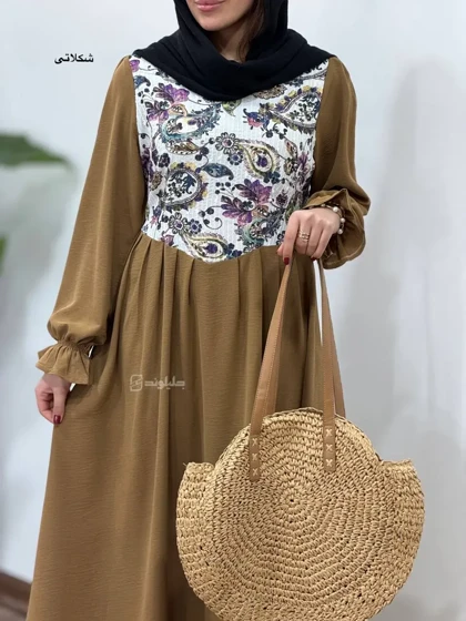 پیراهن مانتویی سوزندوزی آیسو شکوفه