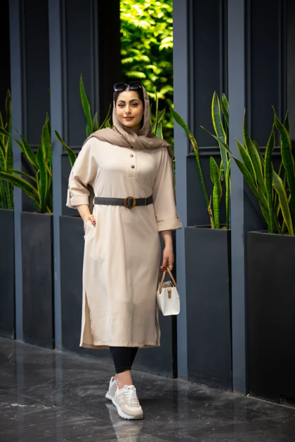 مانتو لوئیز جودون بلند یقه دلبری