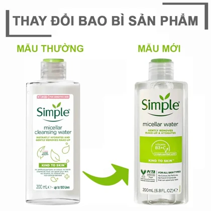 میسلار واتر سیمپل Simple مناسب پوست خشک و حساس حجم 200 میل