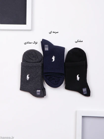 جوراب نیم ساق نخی پلو POLO کد 5005