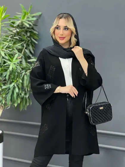 مانتو مشکی مزونی