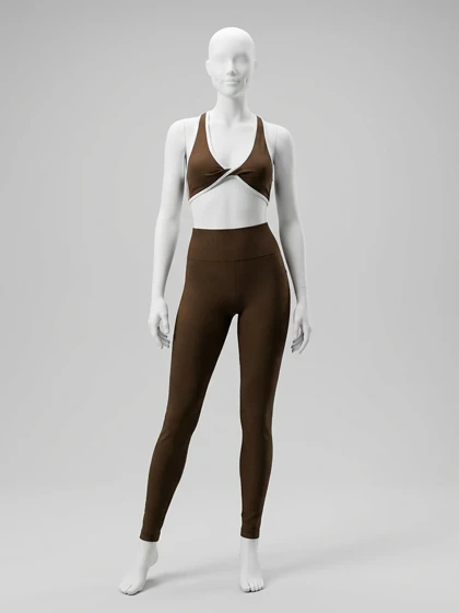 ست نیم‌تنه کاپ‌دار بند گردنی و لگ نواردوزی