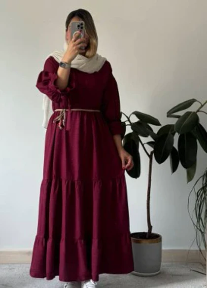 پیراهن مانتویی ماکسی صنم