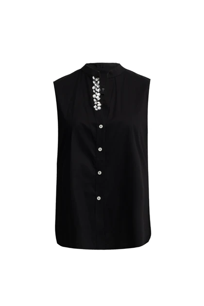 تاپ پوپلین نگین‌دار - 3206