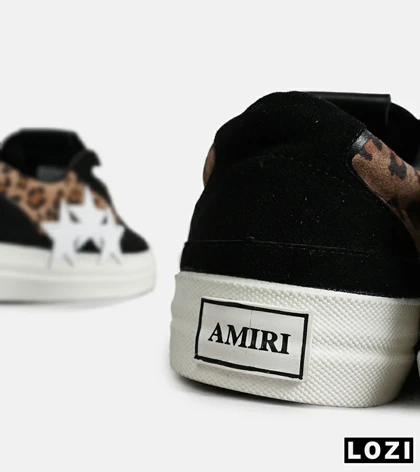 کفش اسنیکرزمشکی نارنجی سفید Amiri Stars v2 مدل 7072