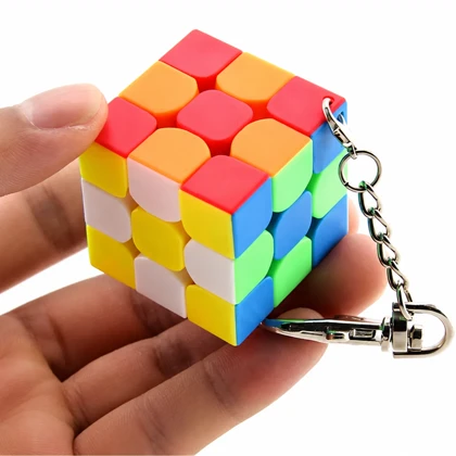 روبیک جاکلیدی 3x3 مویو MoYu مدل میلانگ مینی استیکرلس