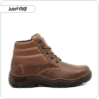 کفش ایمنی چرم مدل دژ قهوه ای