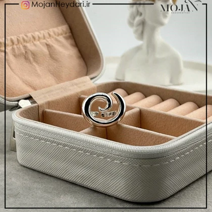 انگشتر زنانه آبکاری نقره رنگ ثابت کد ta10008