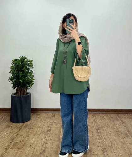 تونیک مانتویی لینن شاپرک