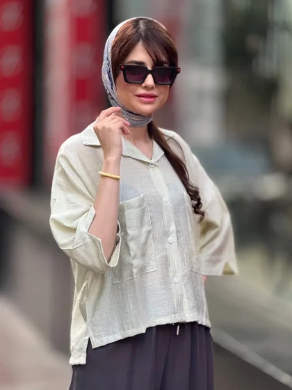 شومیز شیشه ای کراپ