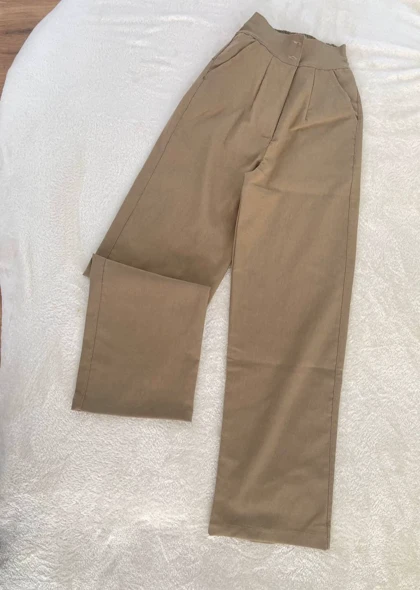 شلوار نیم بگ کتان