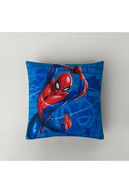 کوسن پرشده Taç مدل Spiderman Wall پلی‌استر - آبی