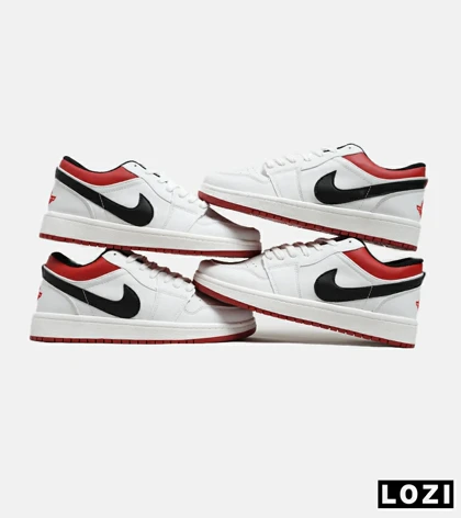 کفش کتانی مردانه سفید مشکی قرمز NIKE SB dunk Low Pro