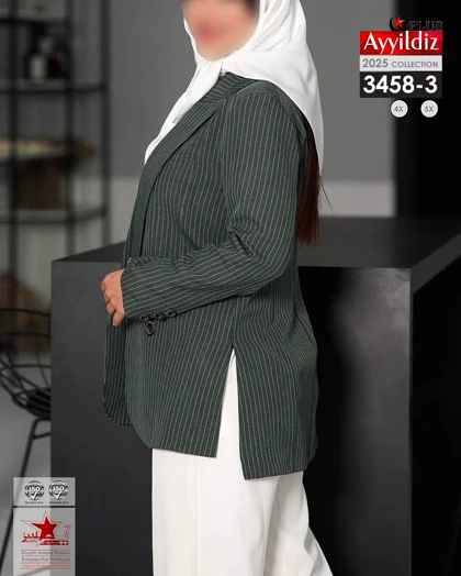 کت مجلسی دیپلمات زنانه سایز بزرگ کد 3458