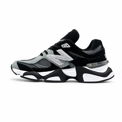 کفش و کتانی مردانه چرم طبیعی مدل نیوبالانس 9060 NEW BALANCE رنگ مشکی طوسی کد 4112