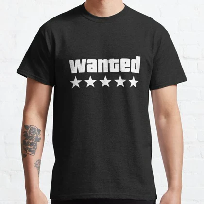تیشرت طرح "GTA V "Wantedجی تی ای کد 10738