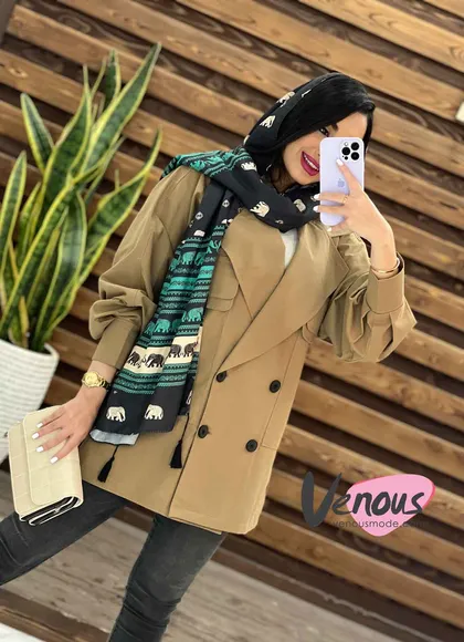 مانتو چهار دکمه جیب دوبل