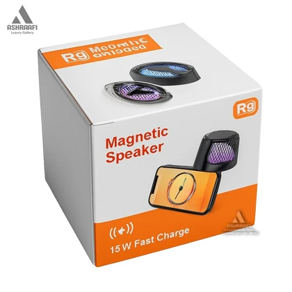اسپیکر بلوتوث مگنتی و شارژر وایرلس Magnetic Speaker R9