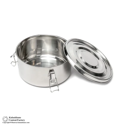 ظرف غذا استیل درب چفتی گرد 3 عددی