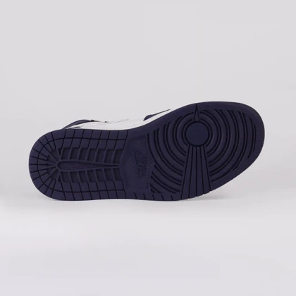 کتانی مستر ساق‌دار مدل air jordan سفید سرمه ای کد 0001