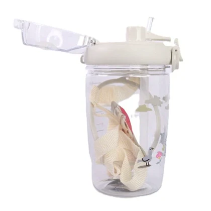 قمقمه اکرولیک طرح دار رنگ سفید 550 میل