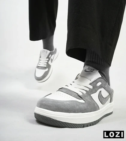 کفش کتانی مردانه سفید طوسی نایک NIKE SB