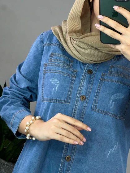 مانتو جین کاغذی ندا