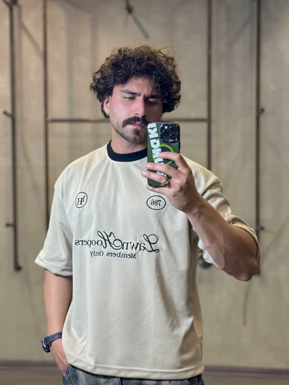 تیشرت مردانه یقه گرد گلدوزی members