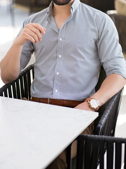 پیراهن راه راه ریز کد sh243