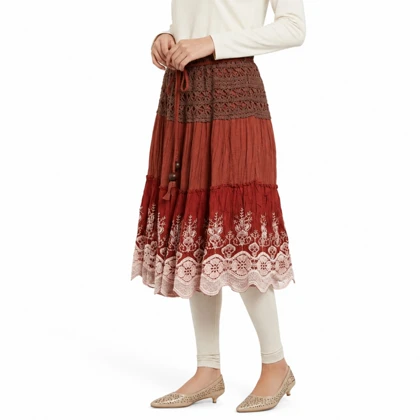 دامن زنانه گلدوزی تایلندی کد 324