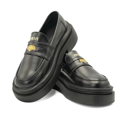 کفش ونس زنانه ورنی مدل Loafer - 0220 _ Black