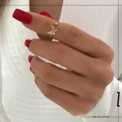 انگشتر زنانه بند انگشتی پروانه