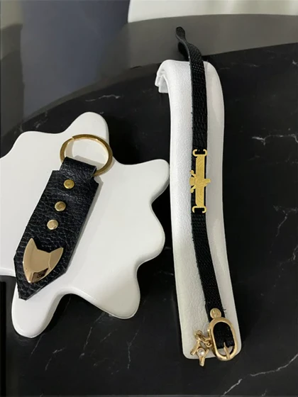 دستبند چرم طبیعی طرح فروهر کد 3335021
