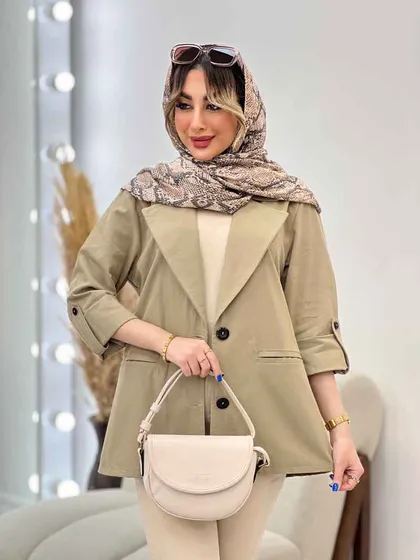مانتو کتی دو دکمه ثمین