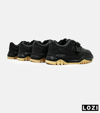 کفش کتانی بگ دار مردانه و زنانه مشکی کرم BERSHKA مدل 4846