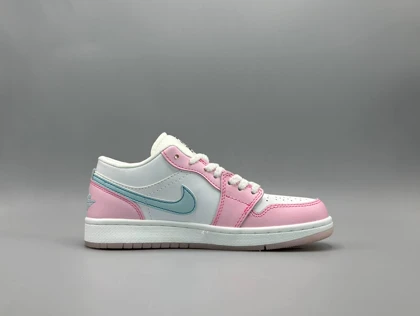 کتانی جردن1 لو پرینت پا صورتی های/ Nike AJ1 low