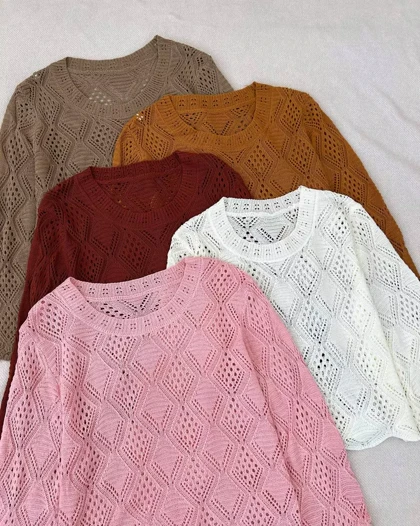 بلوز قلاب بافی کد 5295