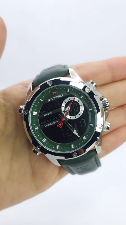 ساعت مچی مردانه نیوی فورس Naviforce 9208 دو زمانه با موتور کوارتز ژاپن