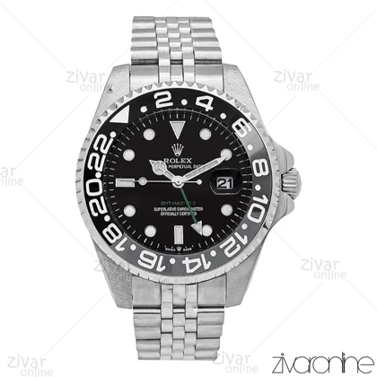 ساعت رولکس جی ام تی مستر 2 مردانه سیلور صفحه مشکی 106624