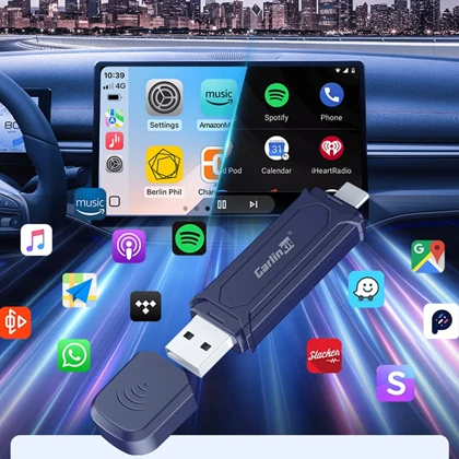 آداپتور بی سیم اندروید اتو و apple carplay کارلینکیت مدل GARLIN MINI SE Pro