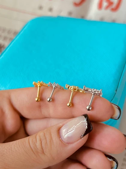 پیرسینگ گوش جواهری پروانه ای