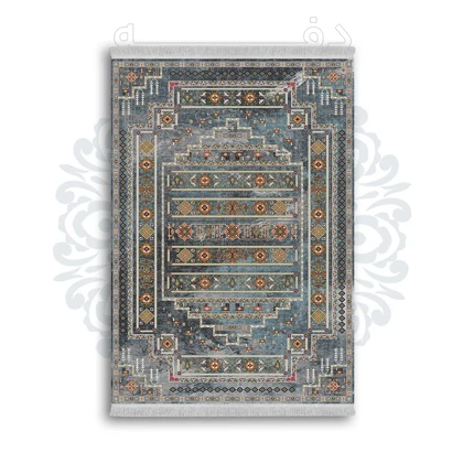فرشینه از جنس پارچه هازان مخمل ترک طرح سنتی و مدرن برند دفه کد DAMG369