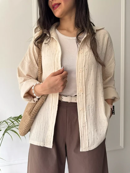 مانتو شومیزی پاستیلی میلانی