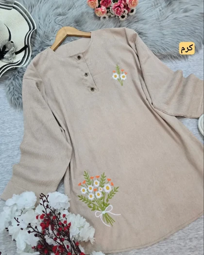 تونیک مانتویی دسته گل