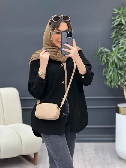 مانتو دو جیب زاپ‌دار دنیز