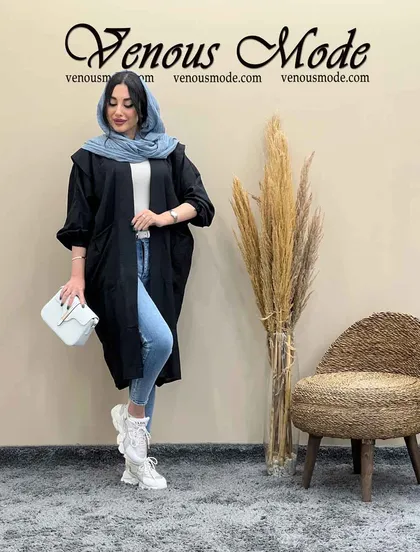 مانتو بلند جلو ژیله