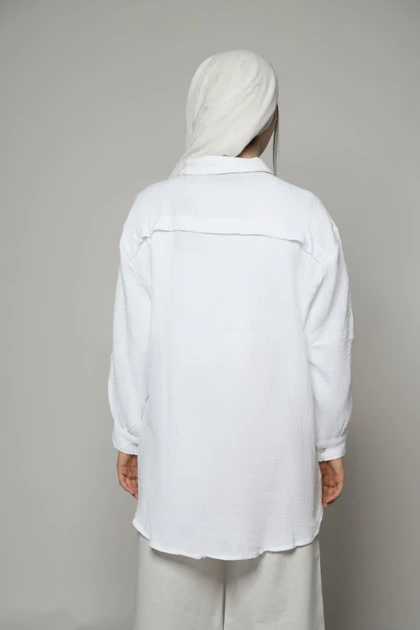 شومیز لینن پفکی