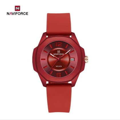 ساعت مچی زنانه نیوی فورس NF7017 قرمز بند سیلیکونی مدل w-10373