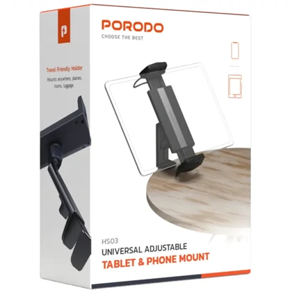 هولدر موبایل و تبلت پورودو Porodo مدل PD-HSM03 اتصال به لبه میز