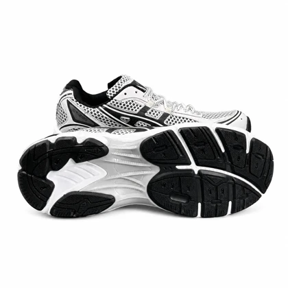 کفش کتانی بزرگ پا (کیفیتاورجینال) مدل اسیکس سفید مشکی ASICS